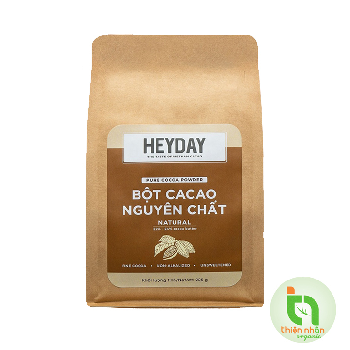 Bột cacao nguyên chất 24% bơ Heyday 225g pure cocoa powder