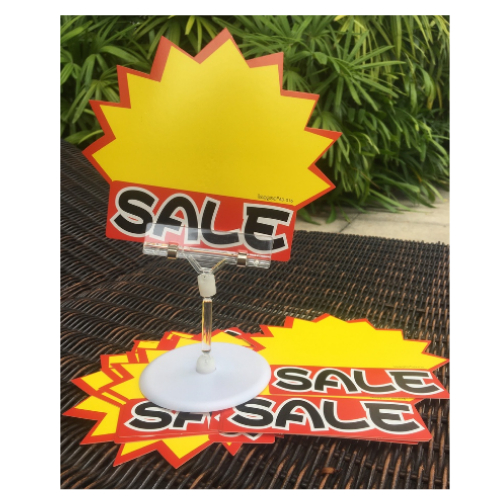 Giấy sale size M, biển sale ghi giá, tên sản phẩm, giấy sale bìa cứng