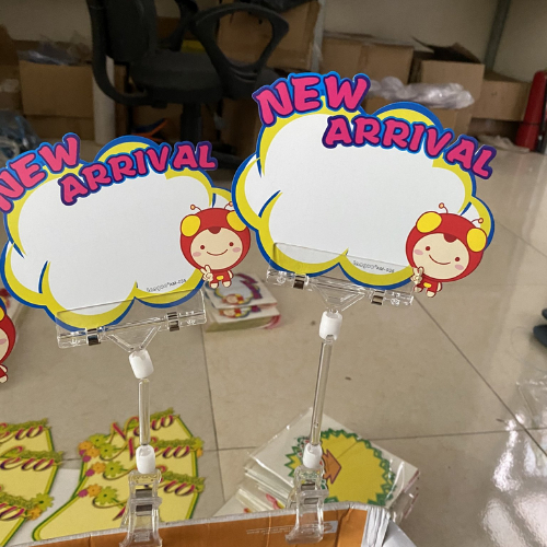 Giấy sale size M, biển sale ghi giá, tên sản phẩm, giấy sale bìa cứng