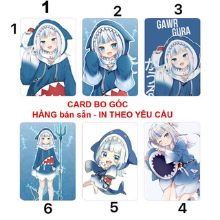 Ảnh Card Gawr Gura Hololive 6 card bo góc / thẻ card bo góc Gawr gura để ví