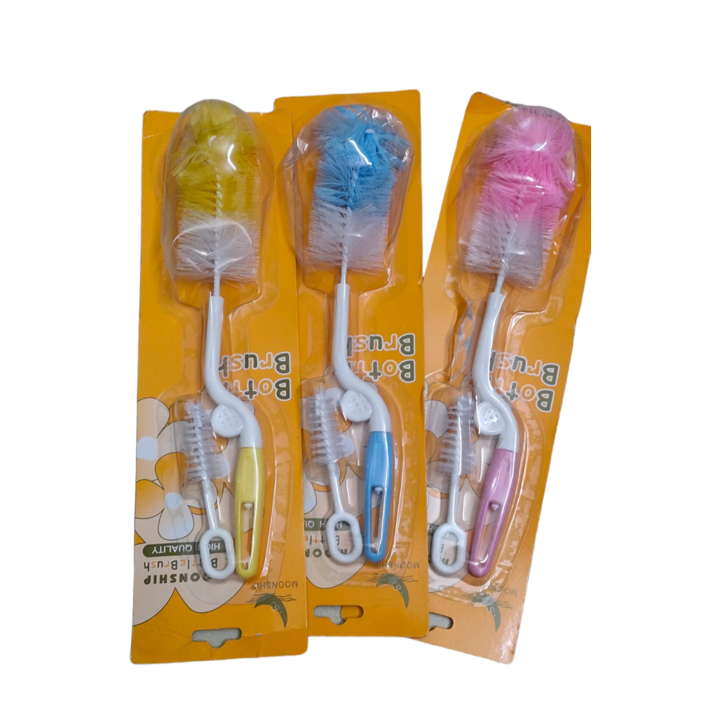 combo Cọ bình sữa. cốc chén 2 phụ kiện và bàn chải đánh răng chữ U