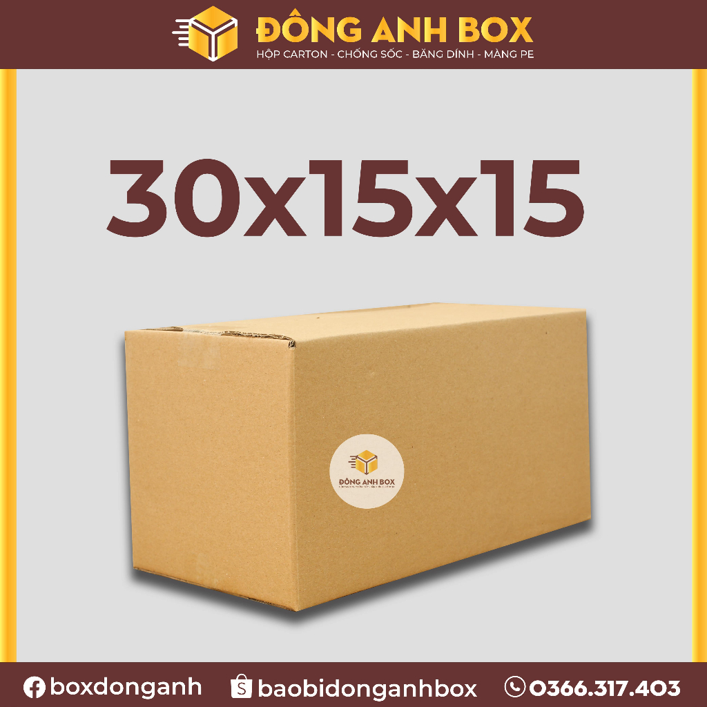 Hộp 30x15x15 hộp giấy đóng hàng, hộp shipcod ,hộp carton giá rẻ tại xưởng