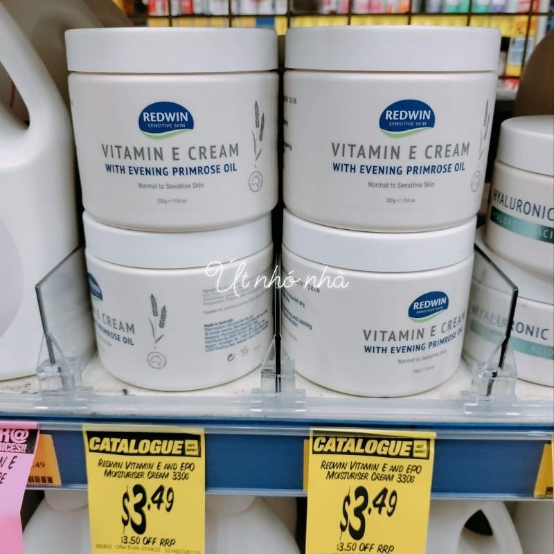 Dưỡng ẩm Vitamin E cream Redwin Úc hũ 300g