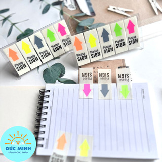 Giấy nhớ note chỉ dẫn chữ ký 100 tờ Please Sign 45649 - Pronoti - 5 màu mũi tên- combol 2 - vpp Diệp Lạc (sỉ/lẻ)