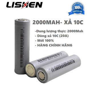 Pin sạc 18650 LISHEN công suất thực 2000Mah 1200MAH cho box sạc, đèn pin đội đầu, quạt, mic, cell laptop...(1 viên)