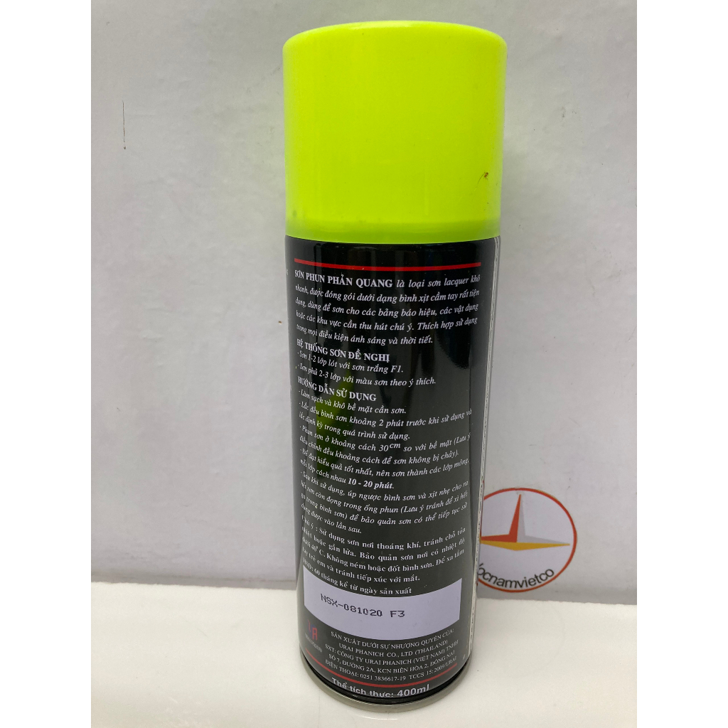 Sơn xịt phản quang ATM F3 màu vàng