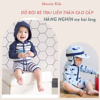 Đồ bơi bé trai liền thân khóa sau i áo tắm bé trai liền thân dài tay giữ nhiệt