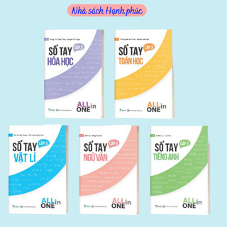 Sách - trọn bộ sổ tay toán học + vật lý + hóa học + ngữ văn + tiếng anh cấp 3 - all in one