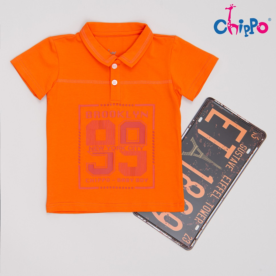 Áo Polo Chippo cho bé trai chất liệu 100% Cotton cho bé từ 1 đến 5 tuổi (10-18Kg)