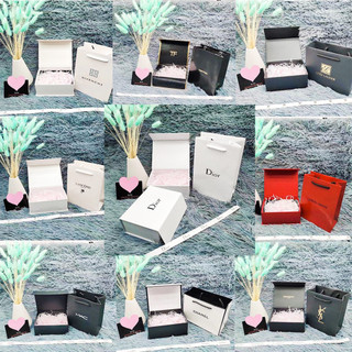 Hộp quà hãng mac - dior, túi giấy hãng gucci - ysl, combo túi hộp hãng full set đầy đủ túi giấy, hộp, đèn nháy