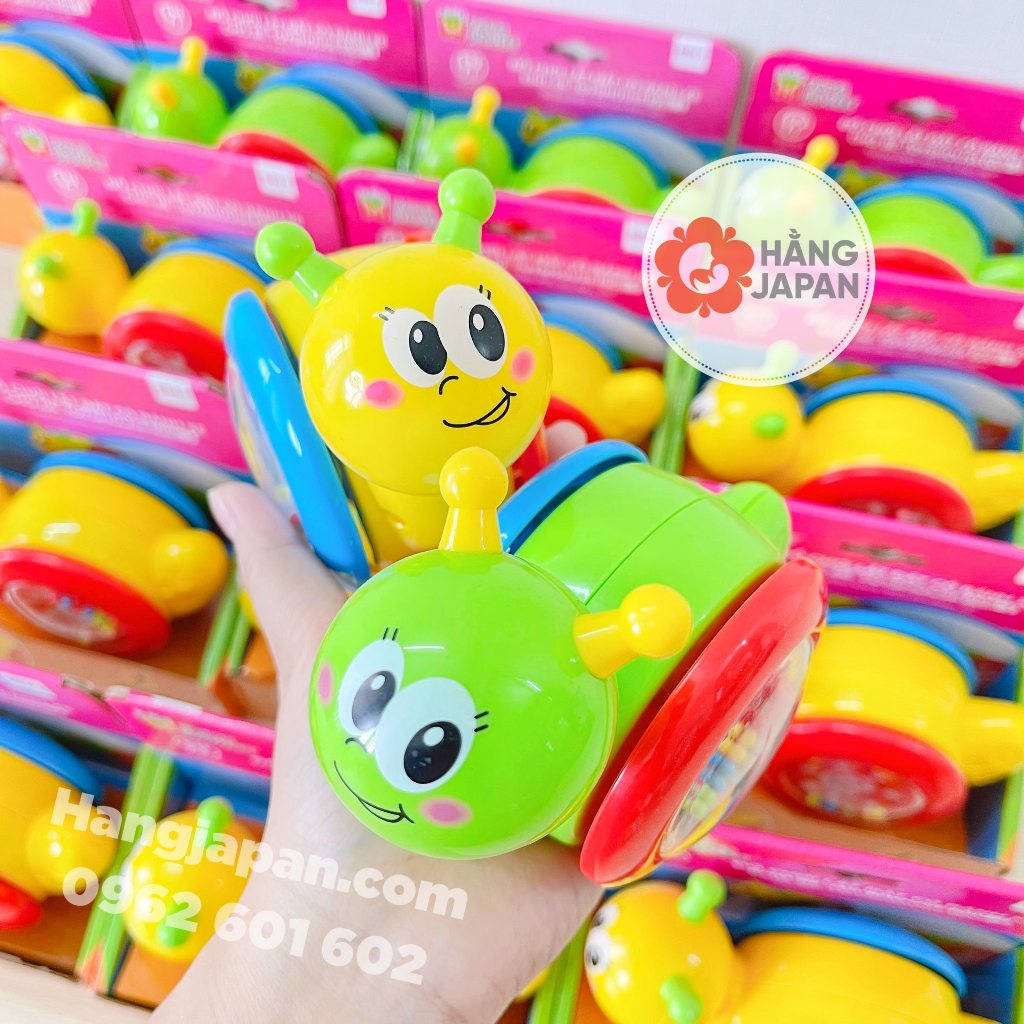 Đồ chơi lật đật có bánh xe hình ốc sên cho bé Toyshouse kích thước 13.5x9x.65 cm