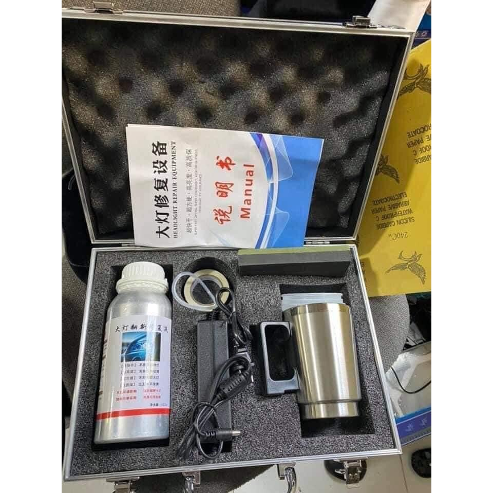 Bộ làm mới chóa pha đèn làm mới nhựa trong Mica đèn pha xe ,nano phục hồi đánh bóng ô tô-xe máy