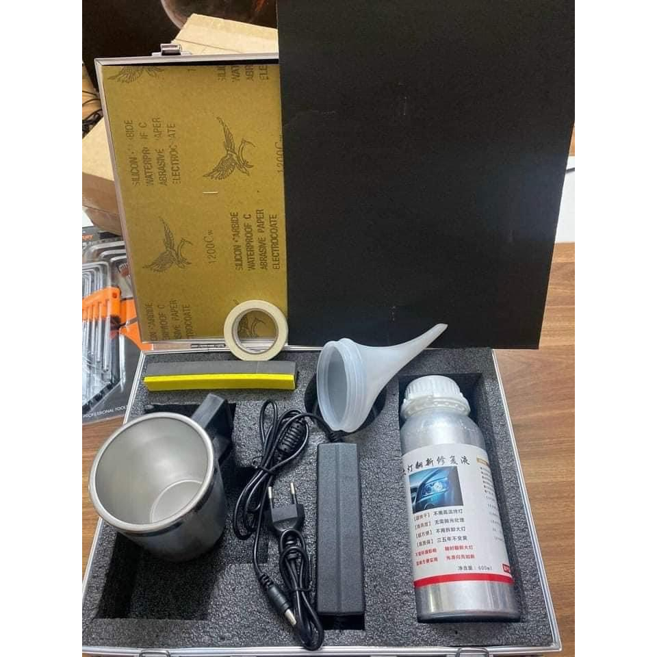 Bộ làm mới chóa pha đèn làm mới nhựa trong Mica đèn pha xe ,nano phục hồi đánh bóng ô tô-xe máy