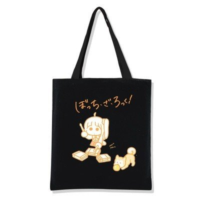 Túi tote vải đen trắng in hình BOCCHI THE ROCK!  ver sắc màu anime manga tiện lợi thời trang đeo vai