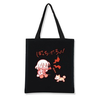 Túi tote vải đen trắng in hình BOCCHI THE ROCK!  ver sắc màu anime manga tiện lợi thời trang đeo vai