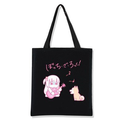Túi tote vải đen trắng in hình BOCCHI THE ROCK!  ver sắc màu anime manga tiện lợi thời trang đeo vai