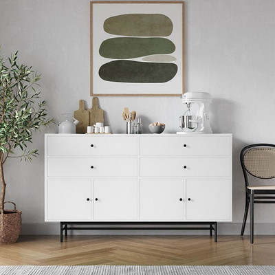 JESSE, Tủ lưu trữ, trang trí STO_104, 160x40x93cm, tủ gỗ Scandi Home
