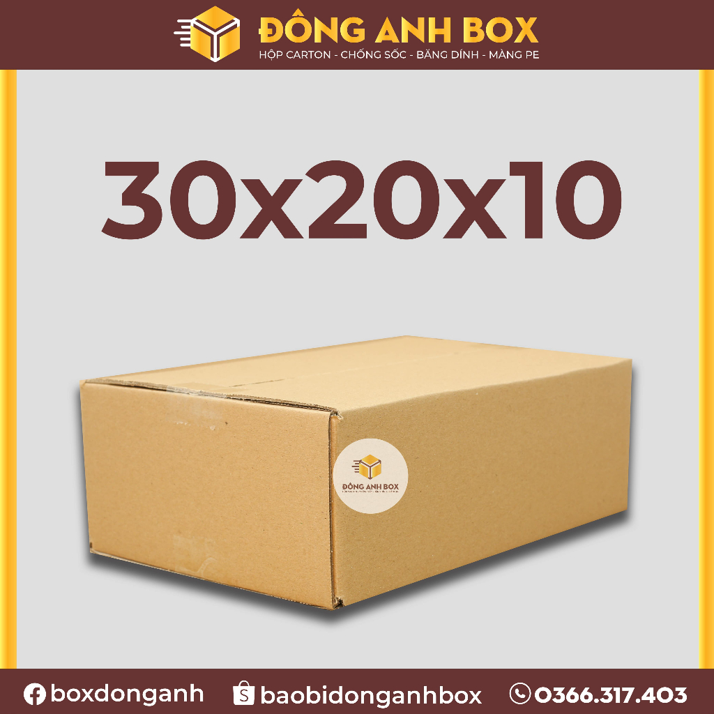 Hộp 30x20x10, hộp giấy đóng hàng, hộp shipcod ,hộp carton giá rẻ tại xưởng