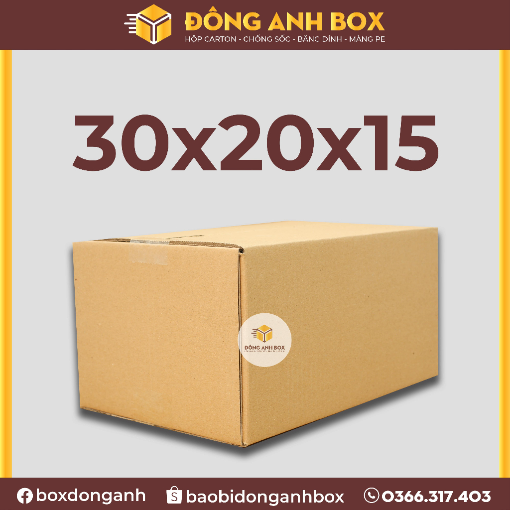 Hộp 30x20x15 hộp giấy đóng hàng, hộp shipcod ,hộp carton giá rẻ tại xưởng