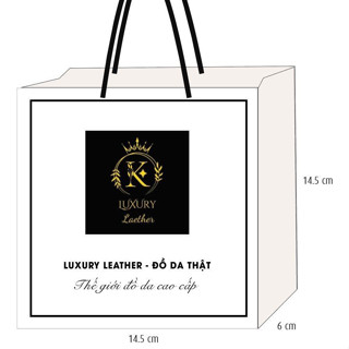K LUXURY LEATHER- Túi Giấy Quà Tặng Cao Cấp Có Quai Xách Vải Đen Sang Trọng, Lịch Sự KT008