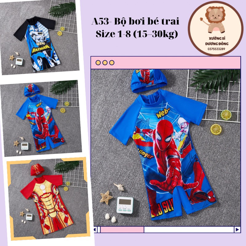 bộ bơi chất liệu thun co dãn có size từ 15-30kg A53