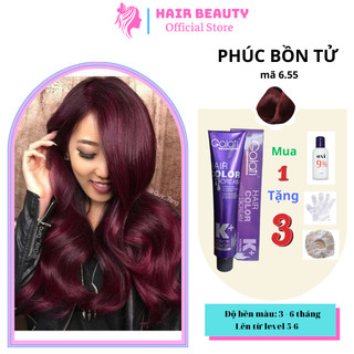 Thuốc nhuộm tóc galati màu tím đỏ - phúc bồn tử 100g, không cần tẩy tóc, không khô tóc