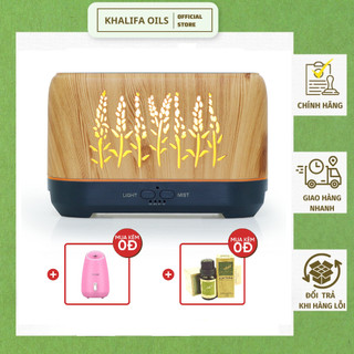 Máy khuếch tán tinh dầu ngọn lửa khalifa dung tích 200ml tạo hơi sương tăng độ ẩm tặng kèm tinh dầu
