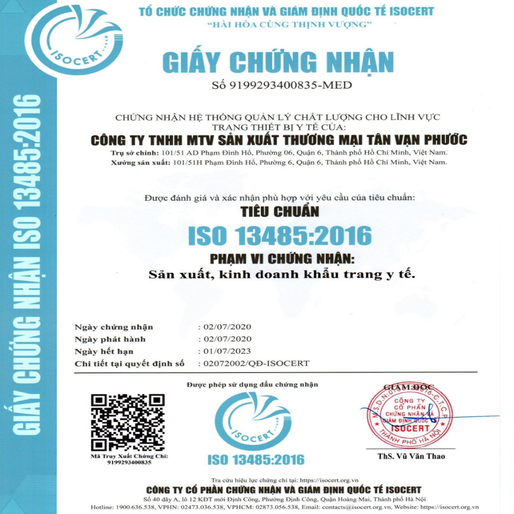 Khẩu trang y tế An Tâm 4 lớp - Hộp 50 cái