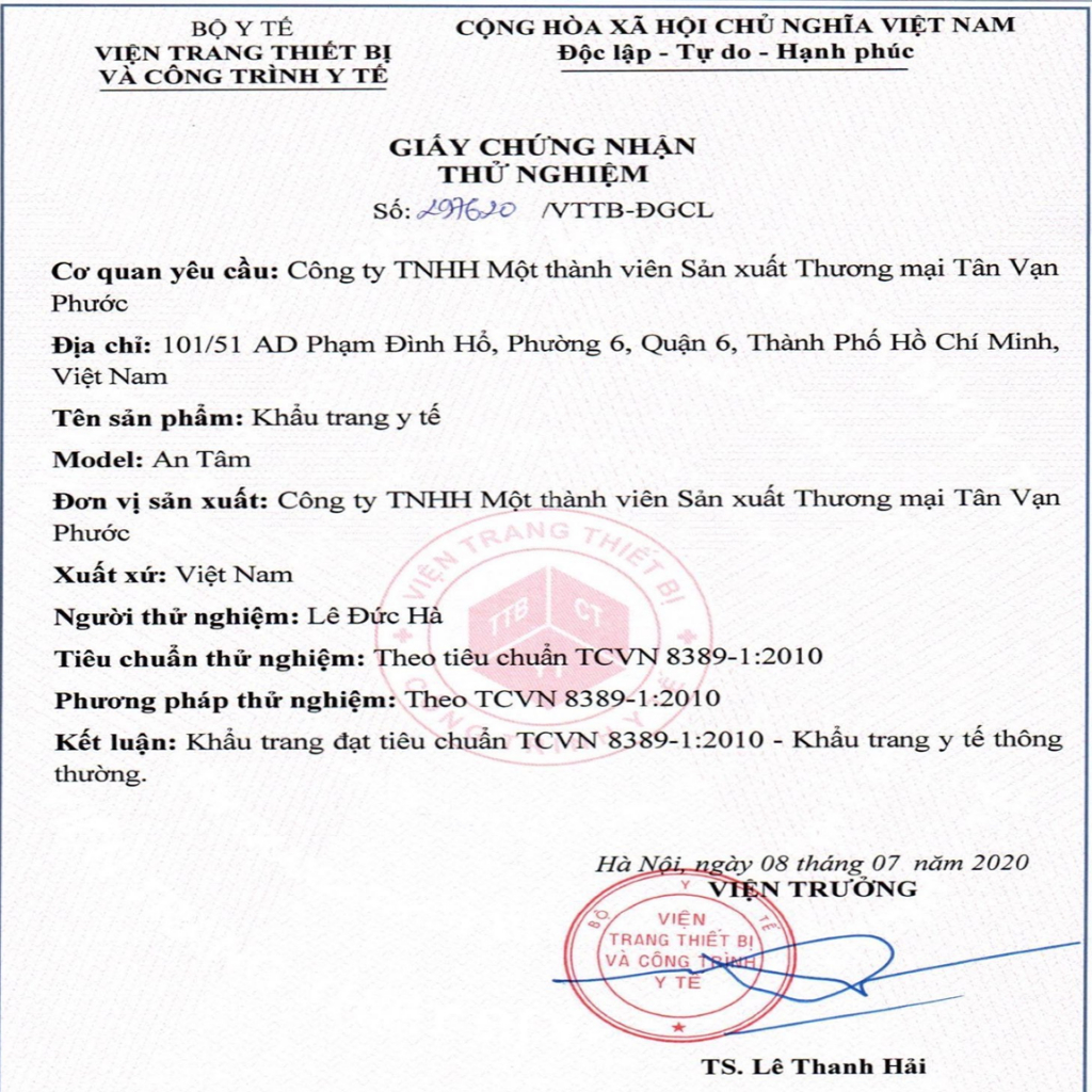 Khẩu trang y tế An Tâm 4 lớp - Hộp 50 cái