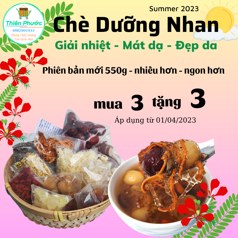 Chè khúc bạch Thiên Phước - set nấu 15 chén chè (set mới nhiều hơn, có