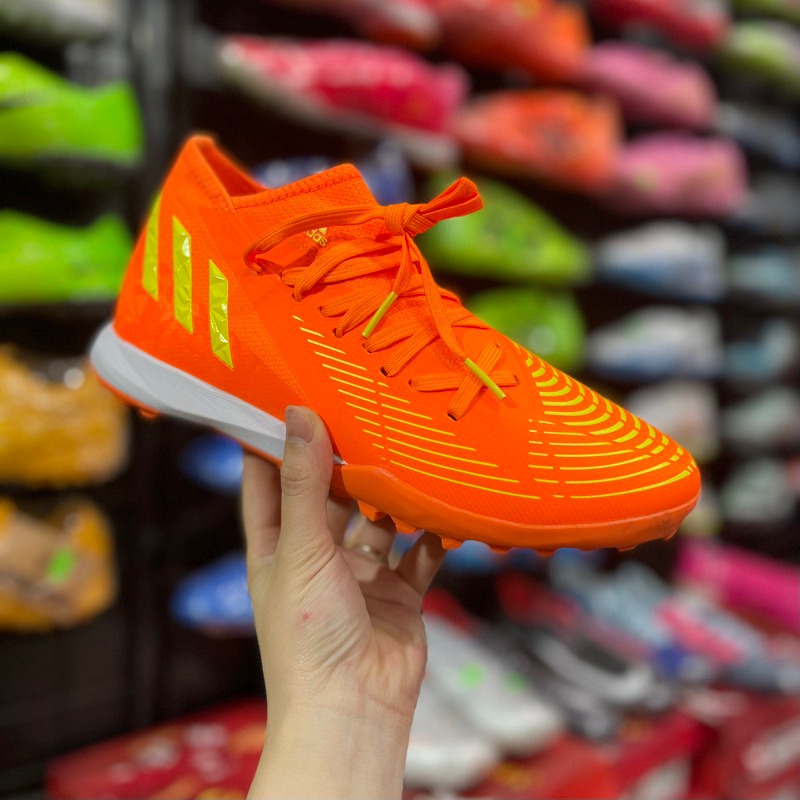 Giày Bóng Đá TQ Adidas Predator Edge.3 Cam Vạch Vàng TF