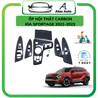 Ốp nội thất vân đá xe kia sportage 2021-2023, nhựa abs vân đá cao cấp, an toàn cho trẻ nhỏ trong xe