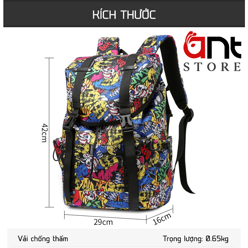 Balo du lịch thời trang 2023 UNISEX. Balo đi học, đi chơi thể tích lớn - không thấm nước