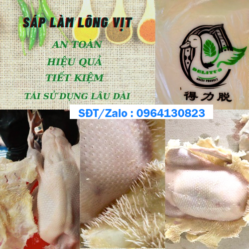 4KG Sáp Làm Lông Gà Vịt (SẴN HÀNG) + Tặng bột lọc lông