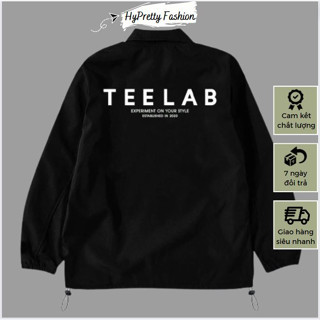 Áo khoác dù Teelab jacket nút bấm unisex form rộng 2 lớp cổ trụ lót đen ullzang basic HYPRETTY01