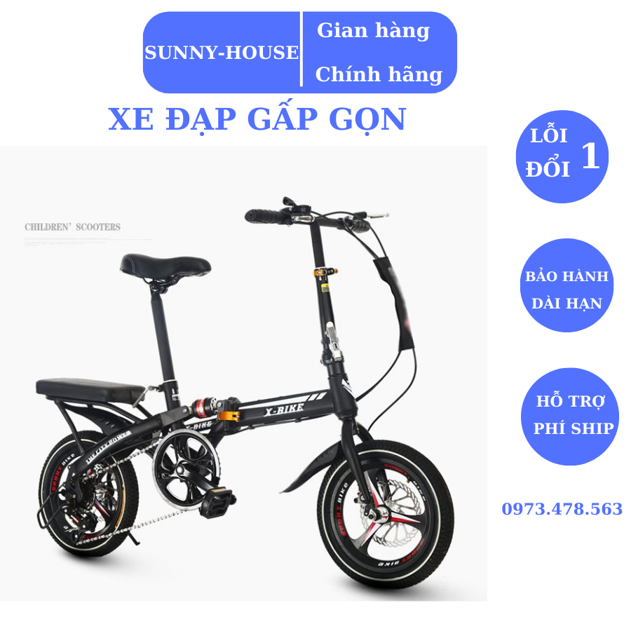 Xe địa hình,xe đạp thể thao gấp gọn du lịch tiện ích có thể điều chỉnh cao thấp phù hợp cho cả người lớn và trẻ em