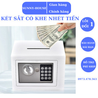 Két sắt mini thông minh có khe nhét tiền,có khóa và mật mã chống cháy, két sắt gia đình văn phòng có lỗ bắt vít phí