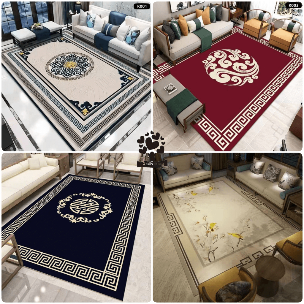 2M*3M/1M6*2M3/thảm nhung pha lê 5D/thảm 3D/chống trơn trượt /Thảm phòng khách. thảm phòng ngủ/không rụng lông.