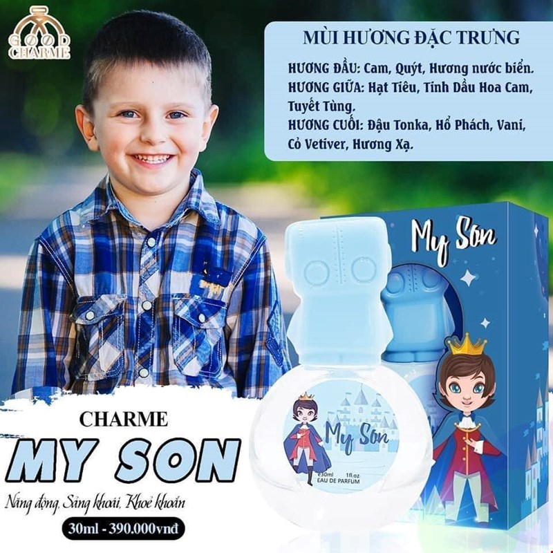 Nước hoa bé trai My Son – NĂNG ĐỘNG, SẢNG KHOÁI VÀ KHỎE KHOẮN