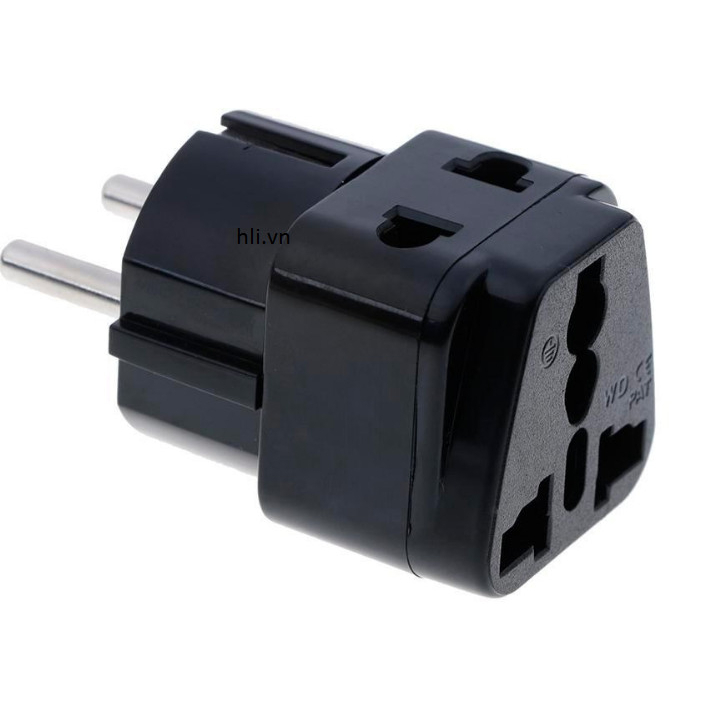 Phích cắm chuyển đổi đa năng khi đi du lịch đức và liên minh eu cao cấp kèm chức năng thêm cổng cắm