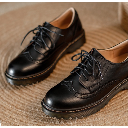 Giày da nữ Oxford cho nàng phong cách retro, giày da basic cho nữ LavisS