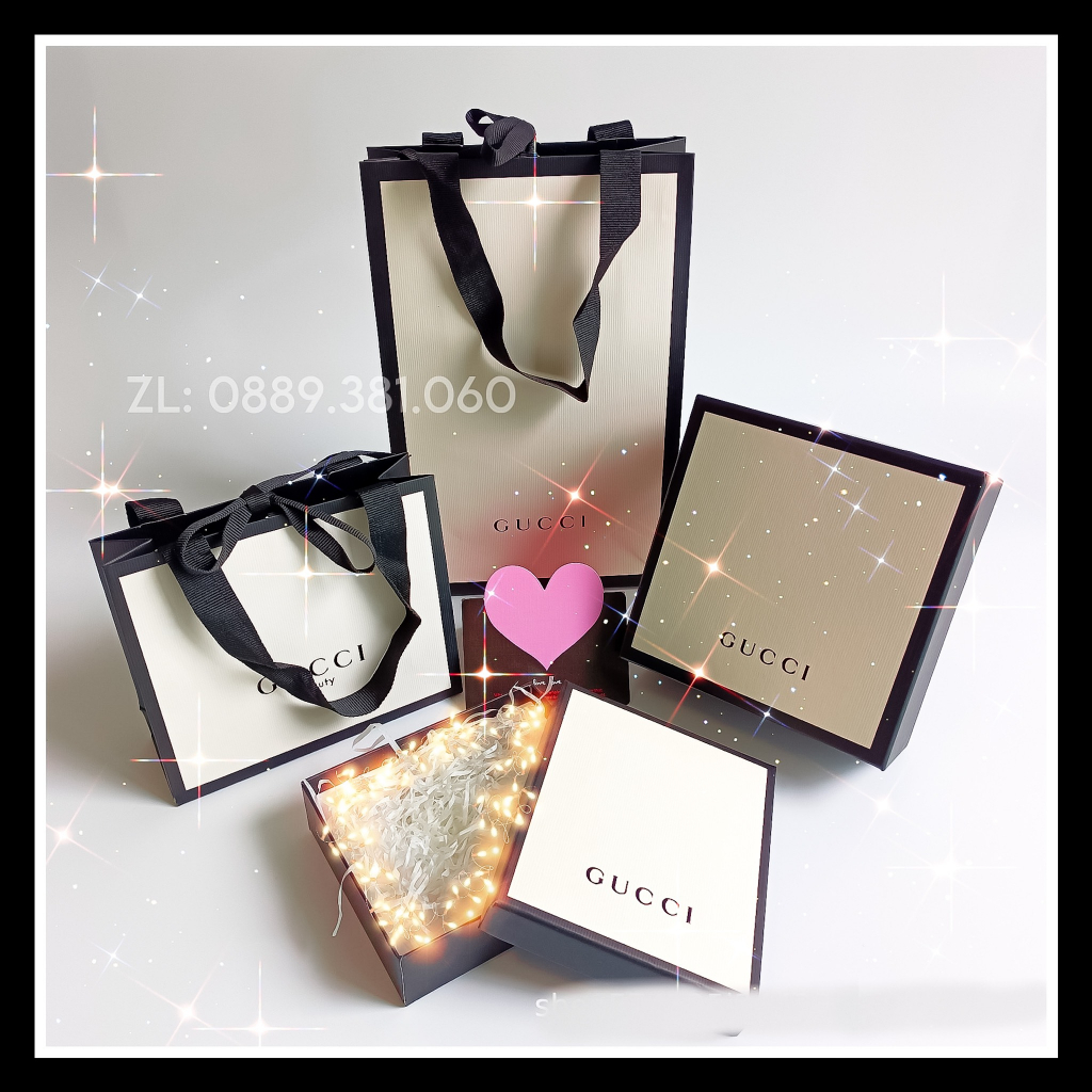 Hộp Quà chính hãng Tomford, Mac, YSL, Túi giấy hãng Gucci, Combo Túi hộp hãng Full Set Đầy Đủ Túi Giấy, Hộp, Đèn nháy