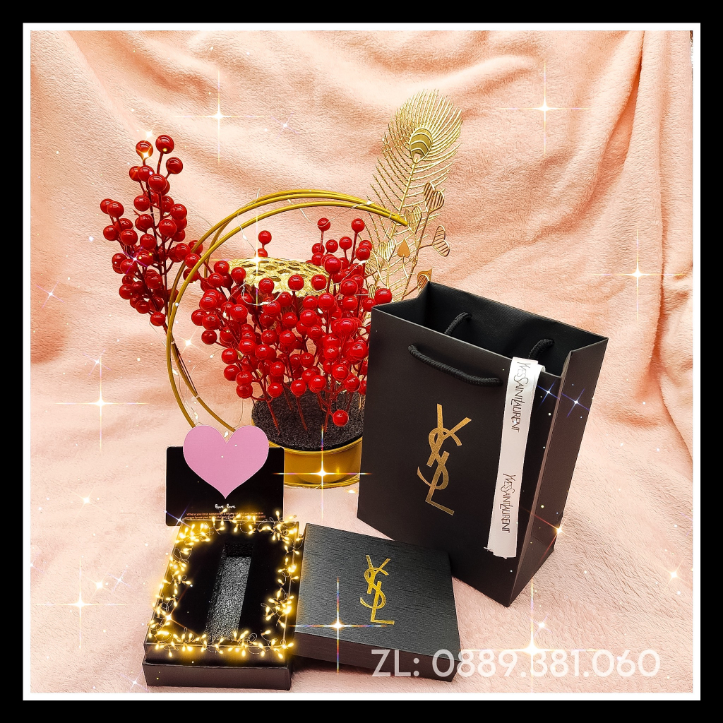 Hộp Quà chính hãng Tomford, Mac, YSL, Túi giấy hãng Gucci, Combo Túi hộp hãng Full Set Đầy Đủ Túi Giấy, Hộp, Đèn nháy