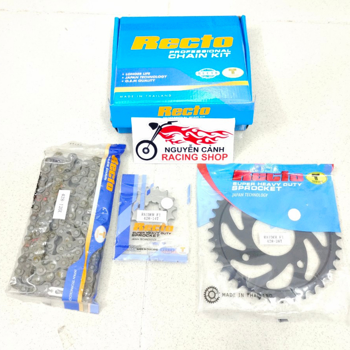 Nhông sên dĩa RECTO xe raider ,xe satria ,xe sport