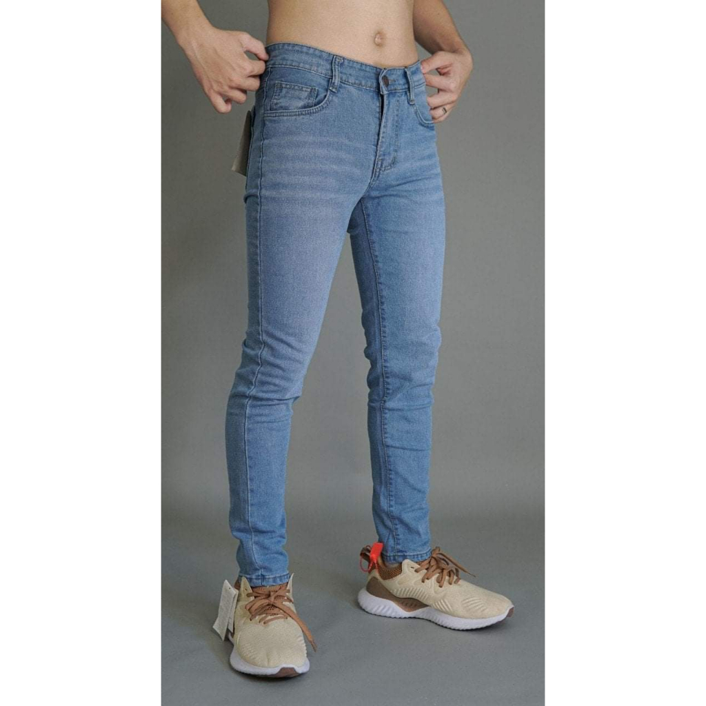 Quần Jean Nam Quần Bò Nam Trơn Co Giãn Dáng Skinny Xuất Khẩu Cao Cấp