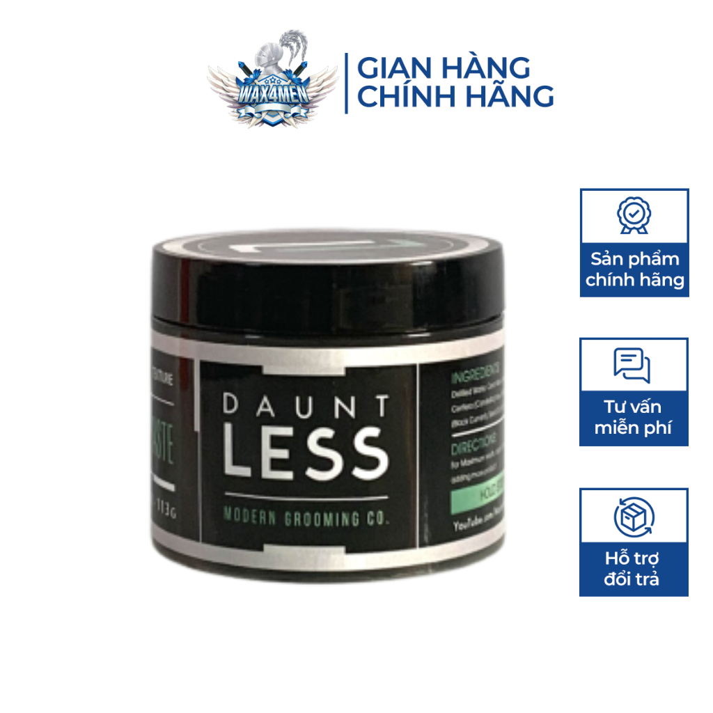 Sáp vuốt tóc Dauntless Matte Paste tạo kiểu dáng phong cách dễ dàng
