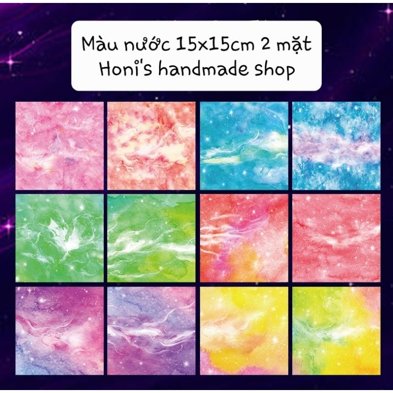 Giấy xếp origami hoa, động vật 2 mặt 15x15cm 50 tờ nhiều mẫu