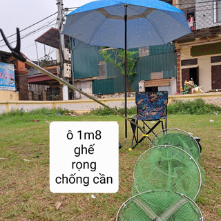 Bộ combo ghế, ô , rọng cá, chống cần 2m1 ,dụng cụ đi câu cá