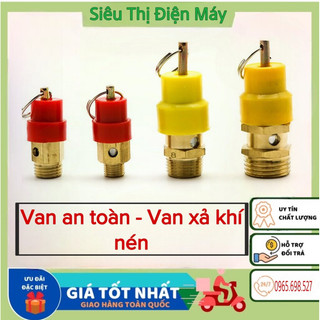 Van xả khí nén an toàn loại xả móc ren 1/4 ,3/8 ,1/2 - van an toàn máy nén khí