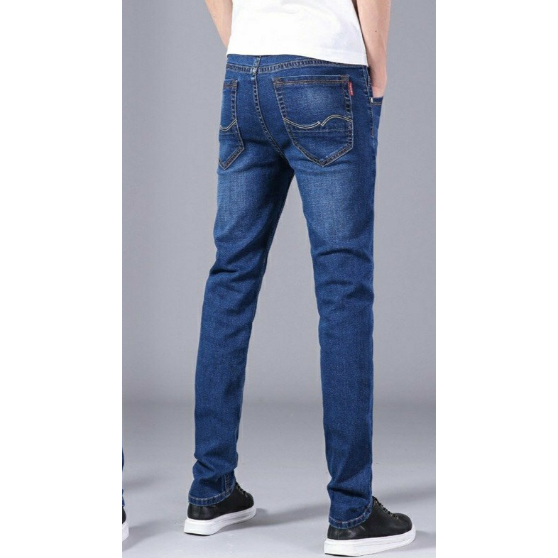 Quần Jean Nam Quần Bò Nam Trơn Co Giãn Dáng Skinny Xuất Khẩu Cao Cấp